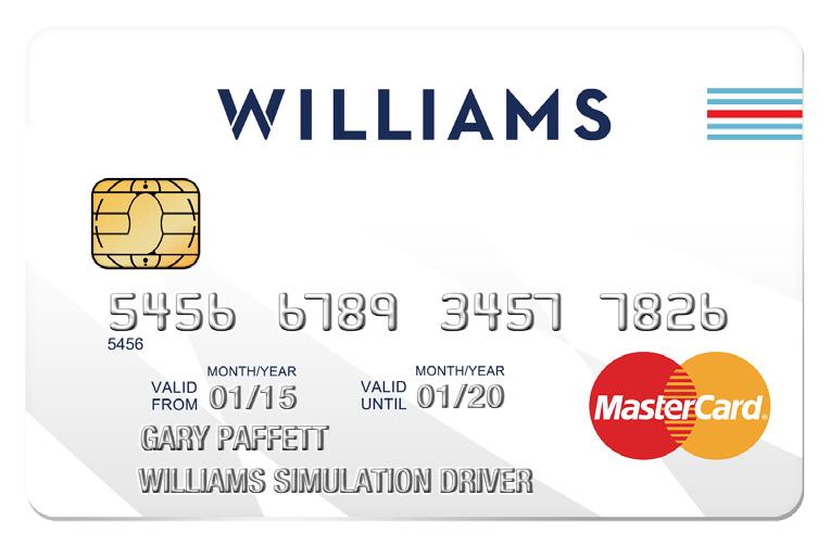 Williams Lifestyle Card Williams Director Card Funds can be stored on your card (Master Account on your Staff Purser/Financial Controller cards) which can be seamlessly transferred to Staff cards