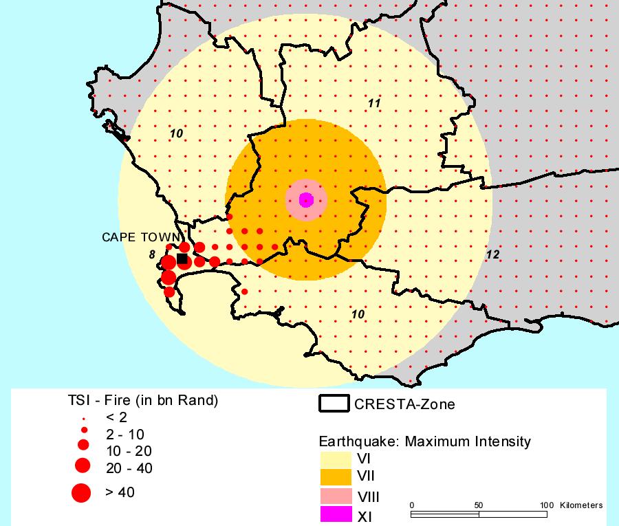 -25- Earthquake - Western Cape Scenario Property TSI: R310 billion (MD & BI) Insured losses: R6.