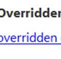Overridden Entries Online identifies overridden entries as links.