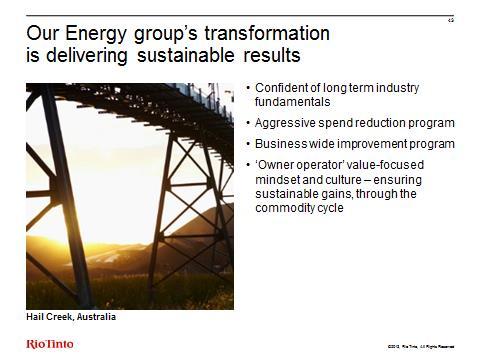 Slide 43 Our Energy group s transformation is delivering sustainable results So, to sum up. The long run fundamentals for our business remain strong.
