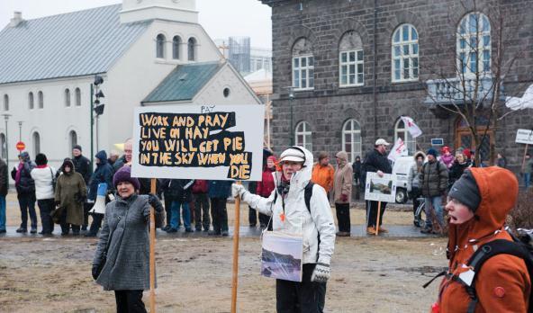 HALLDOR KOLBEINS/AFP/Getty Images HEADLINES Economic Crisis in Iceland Societies and individuals can be profoundly shaken by the issues studied in international macroeconomics.