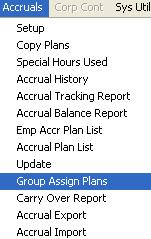 Employee Accrual Plan Assignment Process Once the accrual plans are setup, they need to be linked to eligible employees.