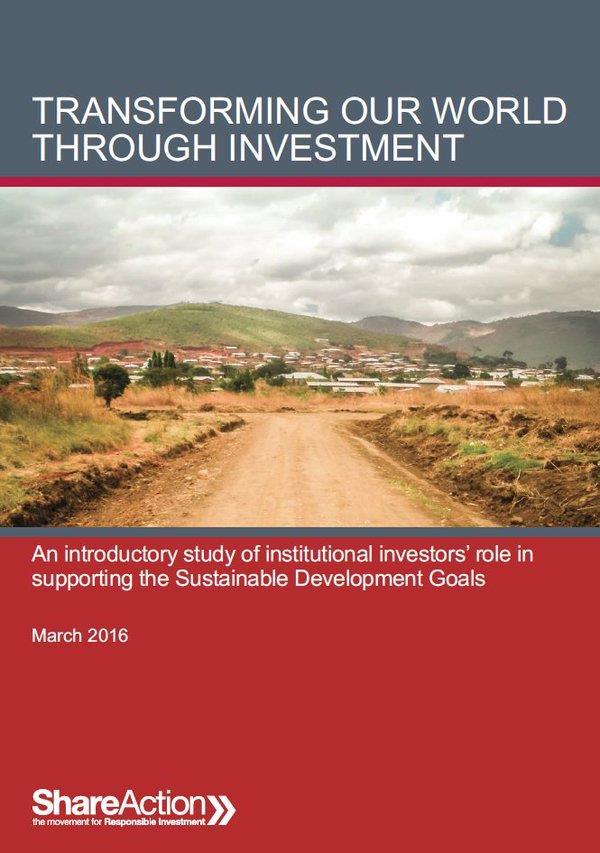 Institutional Investors - Current State of SDG implementation AuM of respondents was US$5.