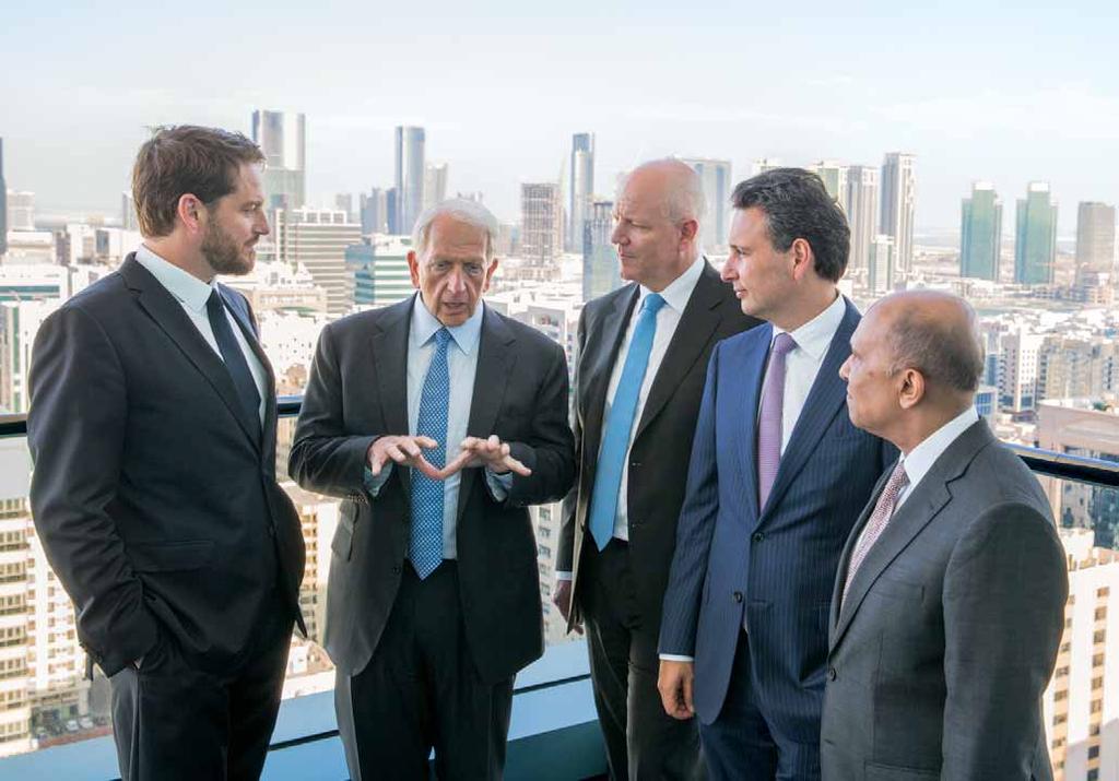 64 65 Gulf Related and ADCB senior management at ADCB head office Trade finance had another good year, despite margin pressures.