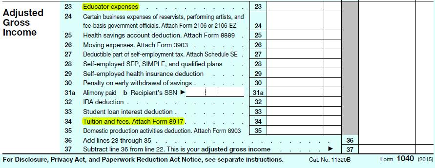 Outline Educator expenses Certain expenses of reservists, performing artists and government officials Health Savings Accounts Moving expenses Deductible part of self-employment tax Self-employed