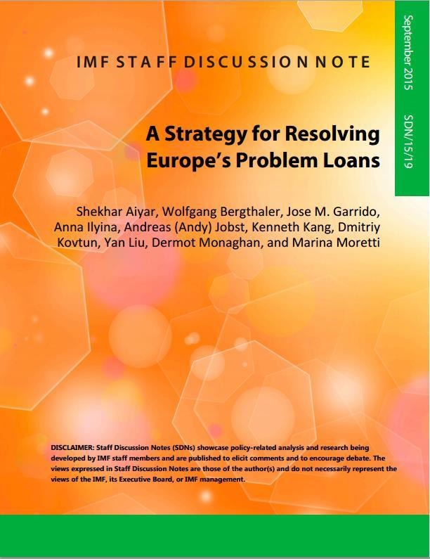 A Strategy for Resolving Europe s Problem Loans Bas Bakker, Senior Regional Resident Representative CEE, IMF 1 Scale of