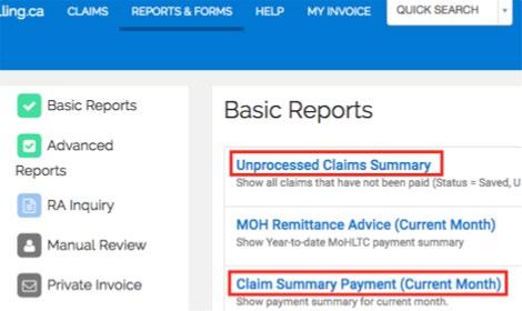 How to Reconcile Your Claims 1 Step 1 - Generate Reports 1 minute You ll need to run two reports at the beginning of each month after we receive the data from the Ministry of Health (MoH).
