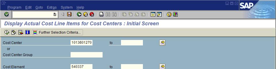 From the SAP main menu use transaction code KSB1 Cost Centers: