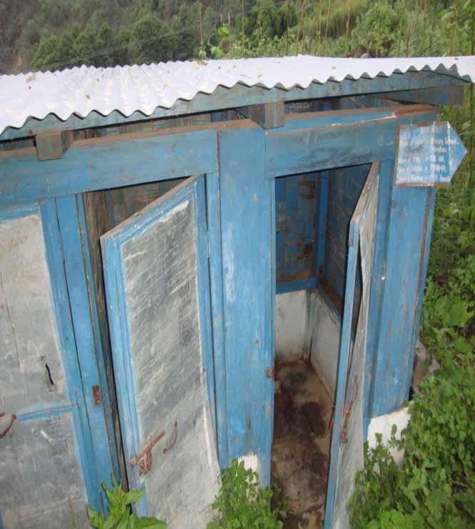 2.3.1 Irregularities in construction During audit it was noted that toilets in various schools were constructed