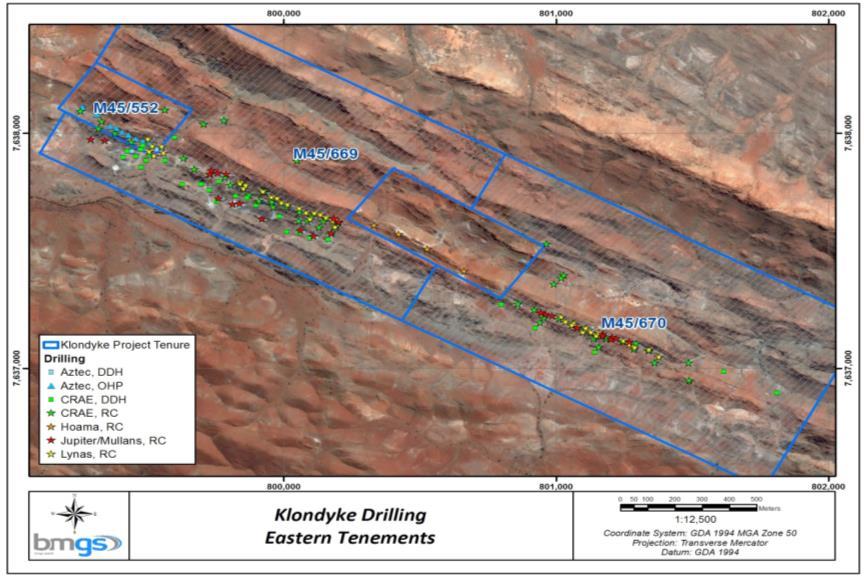 Klondyke Klondyke is located in the prospective Warrawoona Goldfield in the East Pilbara District of the Pilbara Goldfield of Western Australia, and comprises four granted mining leases covering a