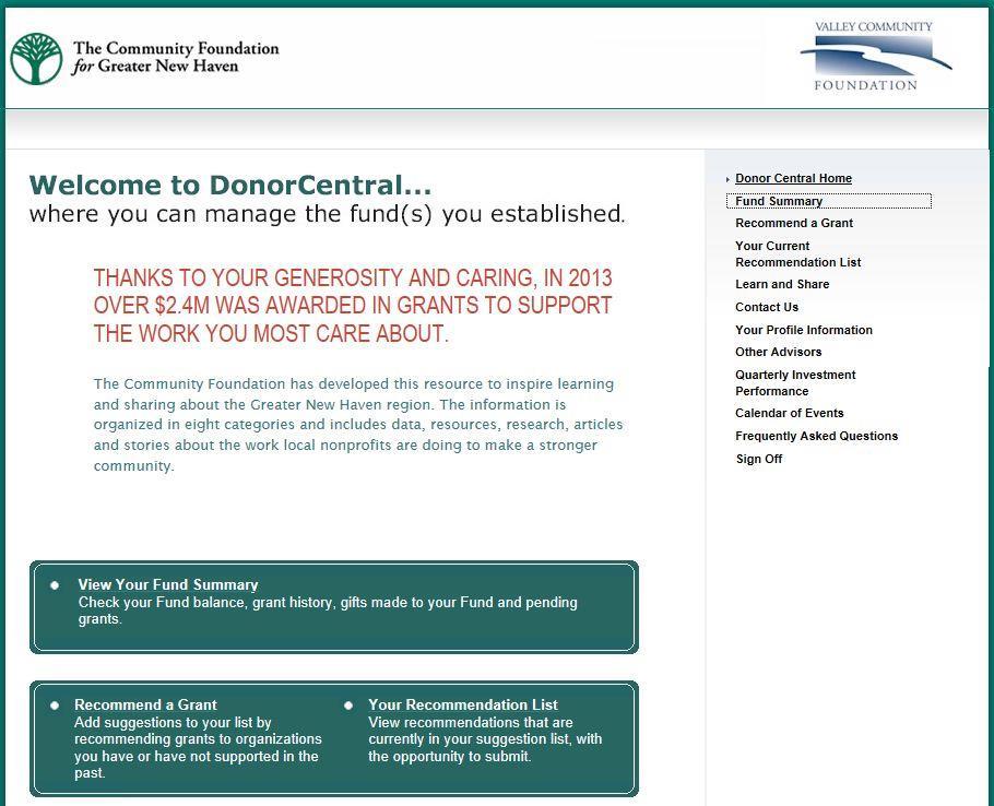 DonorCentral https://www.edonorcentral.com/login.