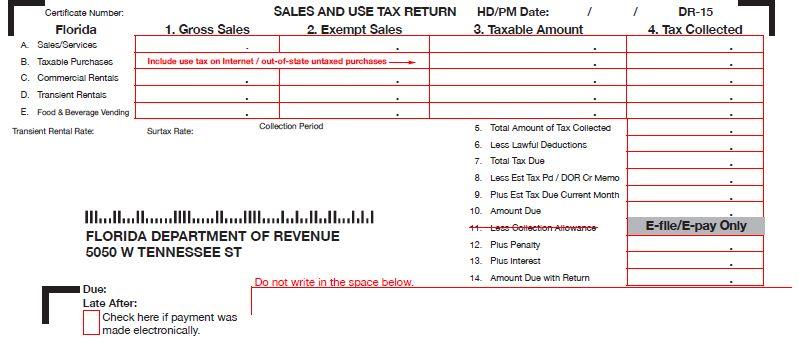 How to Complete the Back of the DR-15 Sales and Use Tax Return Lines 15(a) 15(d) Discretionary Sales Surtax (DSS) Line 15(a) Line 15(b) Exempt Amount of Items Over $5,000 - Enter the amount in excess