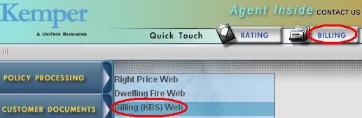 (KBS) Accessing KBS 1. Log onto www.agentinside.com 2.