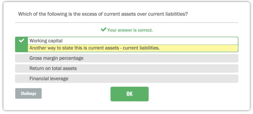 Which of the following is the excess of current assets over current liabilities?