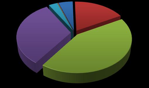 Figure 4.3: Stock profile by number of bedrooms 5 Bed, 0.12% 4 Bed, 2.97% 6 Bed, 0.03% 0 Bed, 4.83% 1 Bed, 17.41% 3 Bed, 31.83% 2 Bed, 42.