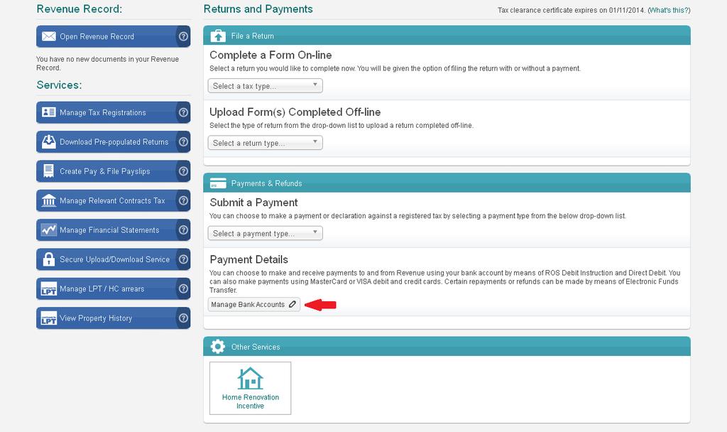 APPENDIX 4 ROS Procedures Step by Step: How to set up Direct Debit for