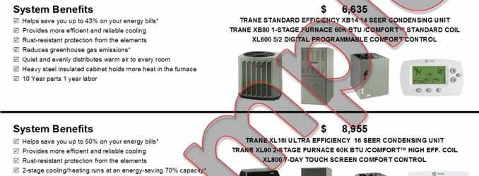SPLIT AIR CONDITIONING WITH GAS HEAT 3 TON System Benefits $ 6,012 Helps save you up to 38% on your energy bills* TRANE STANDARD EFFICIENCY XB13 13 SEER CONDENSING UNIT TRANE XB80 1-STAGE FURNACE 60K