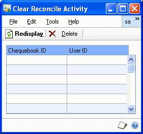 Chapter 5: Clearing and recovery routines You can perform routine activities like clearing user activity and recovering batches using the Routines menu commands.