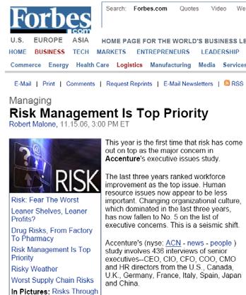 Risk Management The worlds of business and finance are not much different from our lives when it comes to risk-taking. In any business venture, owners or shareholders are bound to face risks.