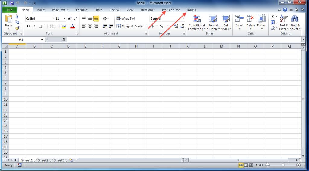 Software Install DecisionTools Suite 12 From now on, you can open Excel and do not