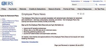 IRS newsletter: Employee Plans News Source: www.irs.