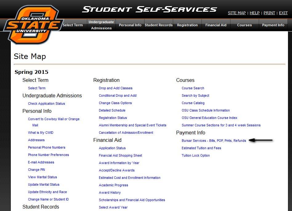 Student Access Students access their Bursar account by logging in to SIS