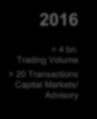 Trading Volume Projects Ideas > 20 Transactions Capital Markets/ Advisory
