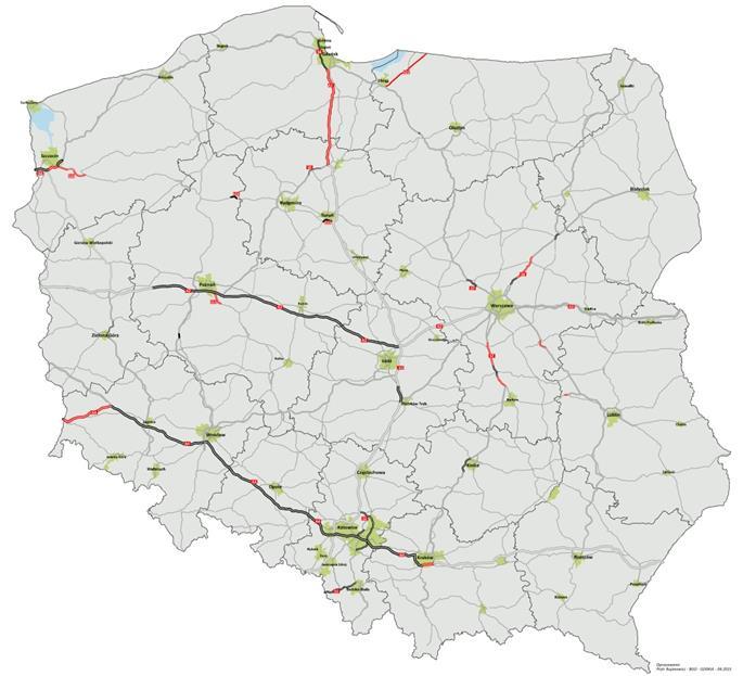 National Road Network Since 2007 Poland constructed 3301,3 km of new roads National Road