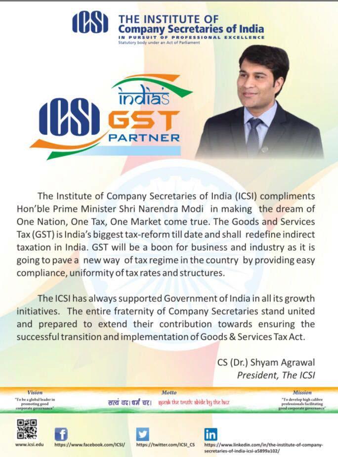 GST: 01/2017 May 30, 2017 Understanding Basics of GST Single tax rate for a product or service in any part of the country (except J&K) The following 17 different indirect taxes will be subsumed under