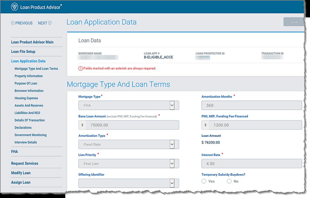 How to Access FHA TOTAL Mortgage Scorecard and Enter FHA Loan Data To access FHA TOTAL, log in to Loan Advisor Suite portal with your User Name and Password and click Open to access Loan Product