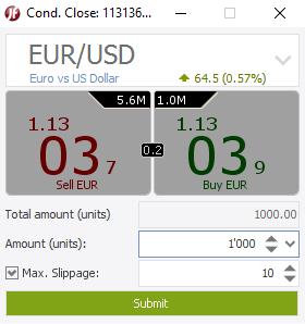 5.4 Closing and partially closing positions Closing and partially closing positions Right-click the position in the position tab. Then click on Close Position.