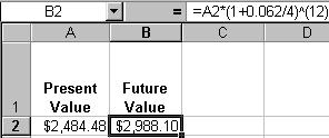 Excel 000 Guide 71 Part a asks how much will you have deposited in 3 years. No interest is involved in this calculation. There are 1 months in each year and $75 is deposited each month for 3 years.