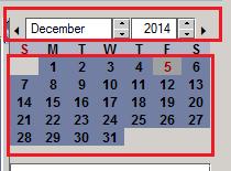 Scheduling - Calendar To adjust the date on the Schedule: Click on any day of the current month to view the schedule for that date.