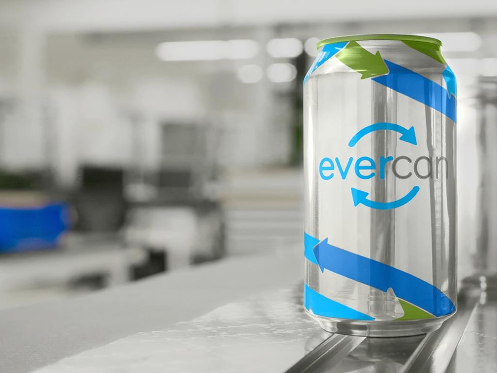 evercan high-recycled content can Highest recycled content container ever developed for mass