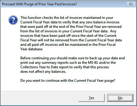 The next dialog box that displays allows you to choose a fiscal year up to which the data