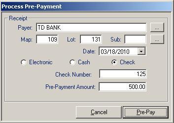 Enter the Payer name in the text box or click on the ellipsis button to search by Current or Billed Owner.