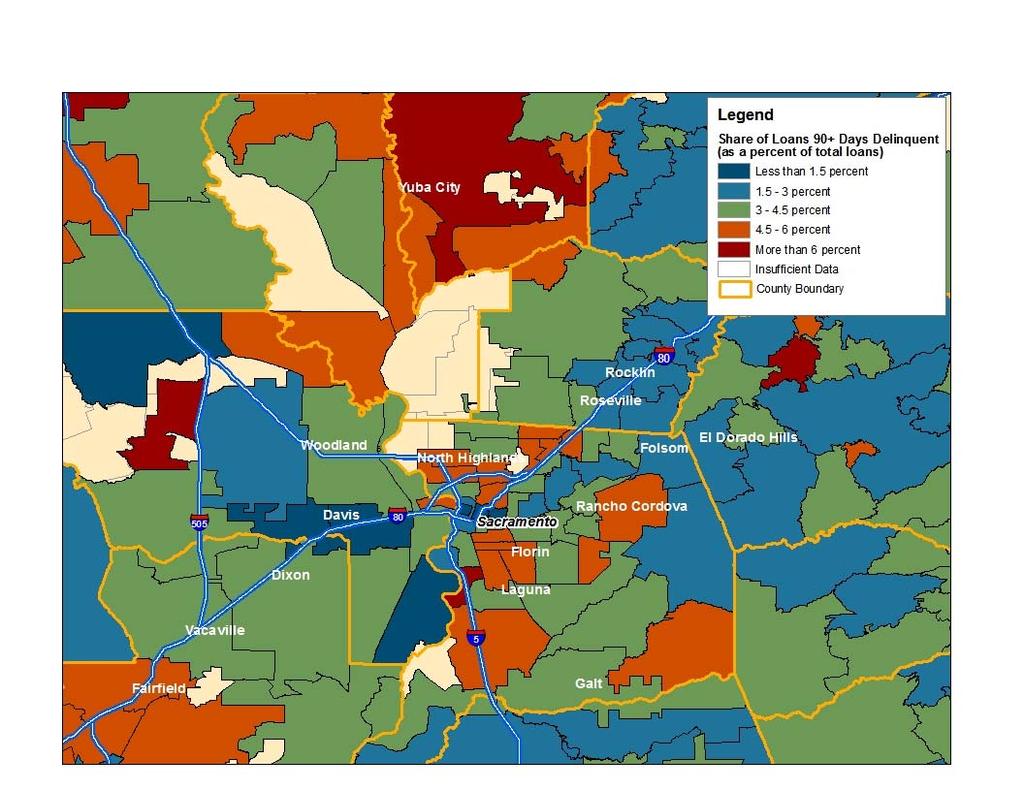 Sacramento Data Maps Areas At Risk of Additional Foreclosures November 2012