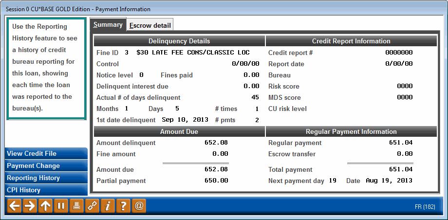 An Inquiry view of this screen can be accessed by clicking the Payment Protection lookup in the Loan Account Inquiry screen so employees without access to the other