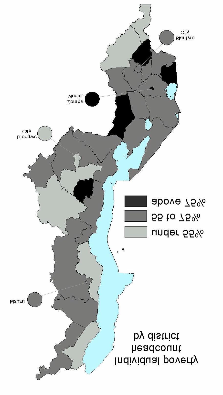 the Northern Region. The Southern Region s poverty situation can partly be explained mainly by migration into the Region and by the small size of cropland holdings per capita estimated at 0.