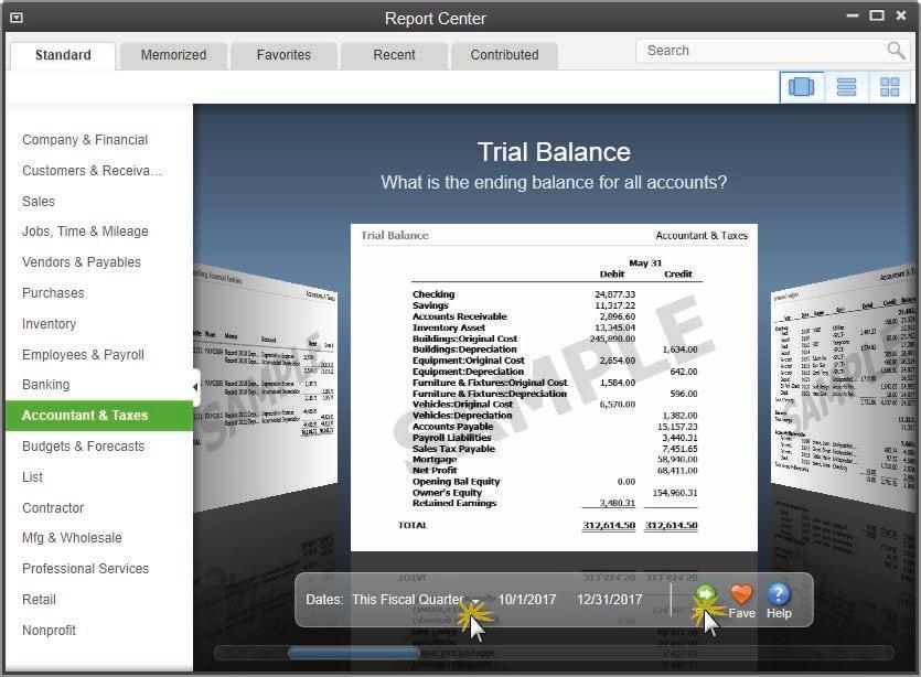 7.6 Exploring QuickBooks with Rock Castle Construction TRIAL BALANCE A Trial Balance is a listing of all of a company s accounts and the ending account balances.