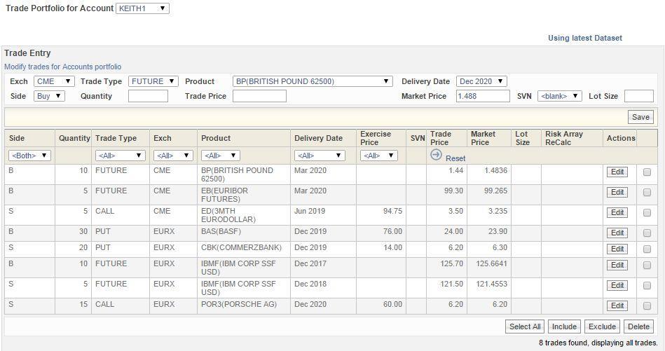 Figure 1: Account selection 3. For multiple portfolios, select the portfolio's account from the list in Account. 4.