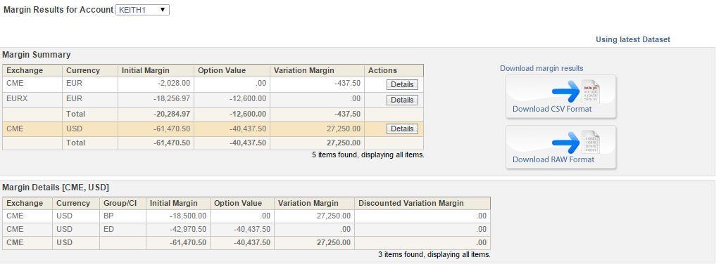 Margin and valuation figures Trade page To view the margin requirements and valuation of the portfolio at the exchange or currency level, in the Margin Summary section of the Trade page select
