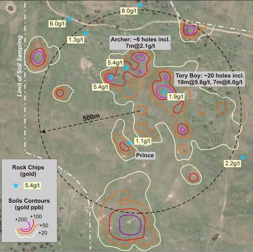 Widespread mineralisation Potential to add resource