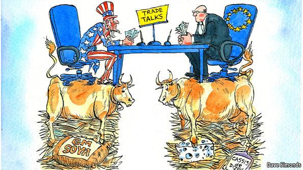 Transatlantic Trade and Investment Partnership Image: The Economist Once completed, TTIP will be the biggest bilateral trade deal ever negotiated, totaling nearly $1 trillion a year and eclipsing