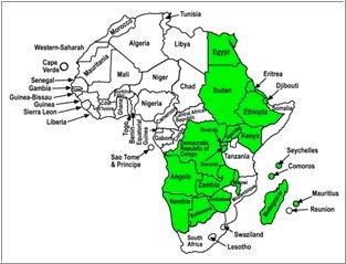 for Eastern and Southern Africa) which has 20