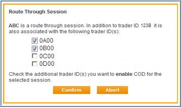 1. Search for a Globex Firm. 2. Select the Session IDs tab. 3. Select the checkbox for the Session / Trader ID to update. To update all Session / Trader IDs, click Select / Deselect All. 4.