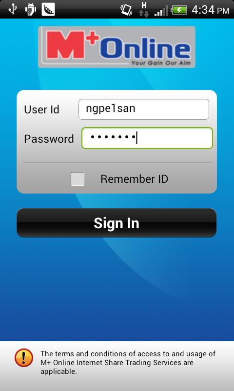 5. Click Sign In. Select Remember ID to enable function. Figure 3.