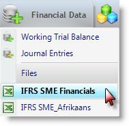 Financial Statements Now you are ready to open your AFS select Financial Data > Financials. The three training videos on financial statements are excellent.