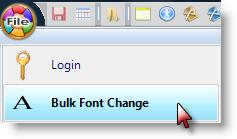 Select File > Bulk Font Change Select