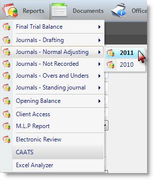 Reports Select report require and year from the Reports menu.